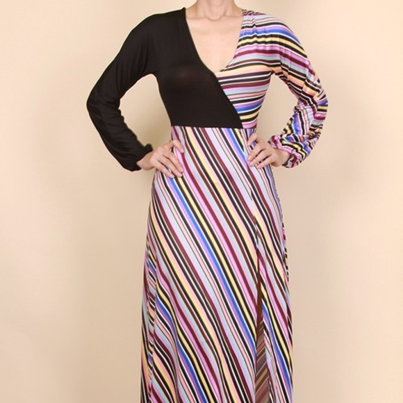 New Multi Color Maxi Dress - Picture 3 of 5